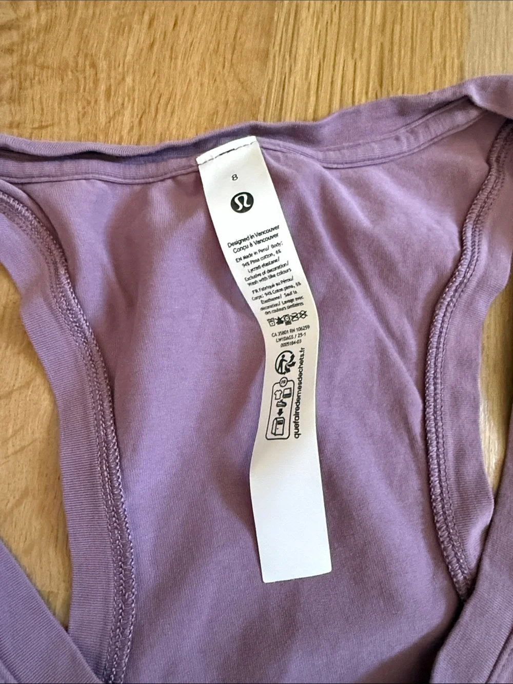 Lululemon Women’s Purple Racerback Tank Top